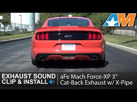 2015-2017 Mustang (GT) aFe Mach Force-XP 3" Cat-Back Exhaust w/ X-Pipe Sound Clip & Install