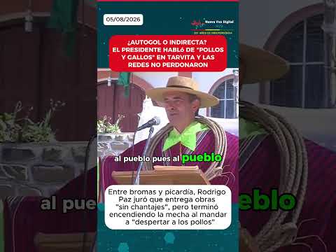 ¡CURIOSO MOMENTO! Rodrigo Paz habla de "POLLOS y GALLOS" en Tarvita y enciende el debate 😂