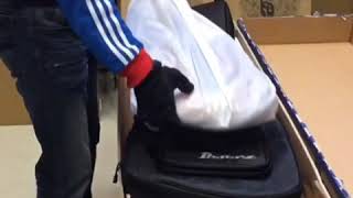 Video thumbnail for Unboxing Ibanez SR2405W-BTL bassguitar by Levytukku