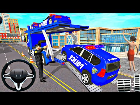 Best Police Cars Transport Game 3D - Grand Police Transport Truck Simulator Gameplay
