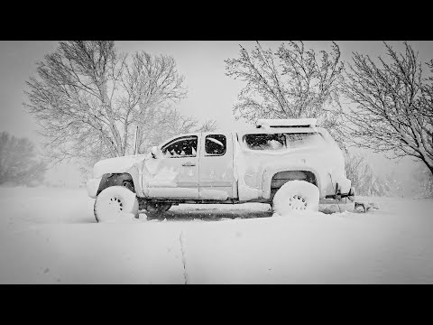 Two Nights Truck Camping In A Crazy Winter Blizzard