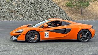 Maxwell drives his speedy McLaren 570s Spider at a track day event at Sonoma Raceway