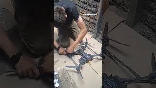 Ukrainian Soldier Assembles a Fiber-Optic FPV Drone #warinukraine