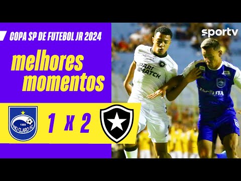 Gols e lances de Rio Claro x Botafogo