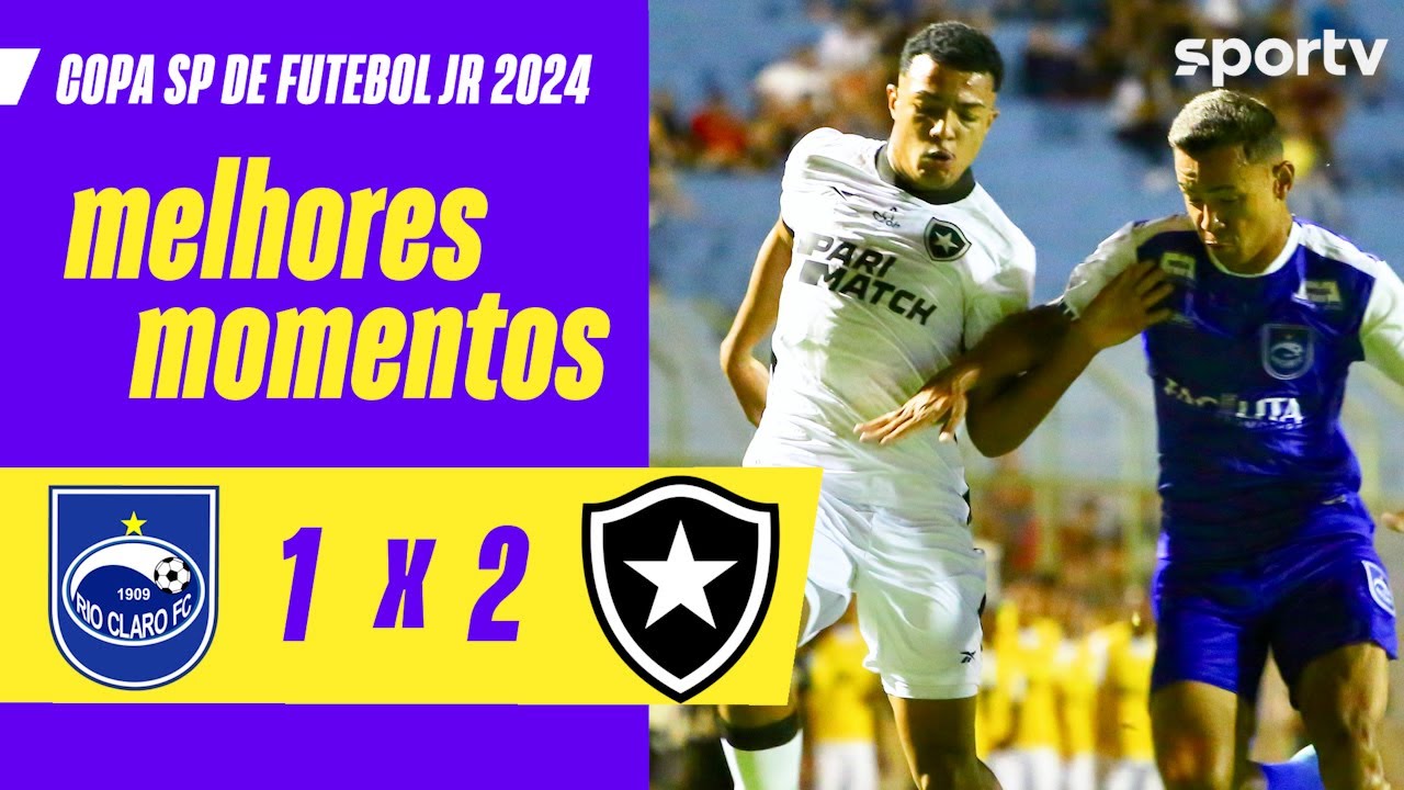 VÍDEO | Gols e melhores momentos da vitória do Botafogo sobre o Rio Claro pela Copa São Paulo