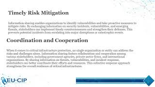 2.1 Role of information sharing in critical infrastructure protection