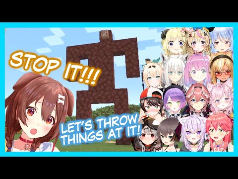 FlurryWow【Vtuber Clips】 - Hololive Makes Fun Of Korone's Statue【Summer Festival-Hololive/Minecraft】