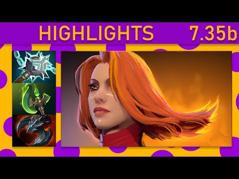 ⭐SLATEM$ Lina 20+ Kills! Mid Highlights 7.35b - Dota 2 Top MMR