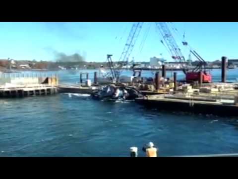 Raw video: Tug boat capsizes in Piscataqua River