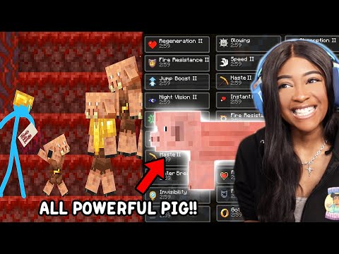 PIGLIN ARE OUR FRIENDS? ALL POWERFUL PIG IS BACK!  | Animation vs Minecraft Shorts [20 -21] Reaction