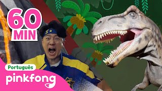 Corre! Apareceu um T-Rex de Verdade! 🦖| + Completo | Pinkfong, Bebê Tubarão! Canções para Crianças