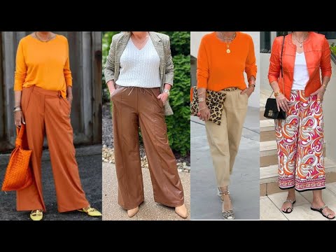OUTFITS AND CLOTHING COMBINATIONS FOR MATURE LADIES WITH FASHIONABLE PANTS