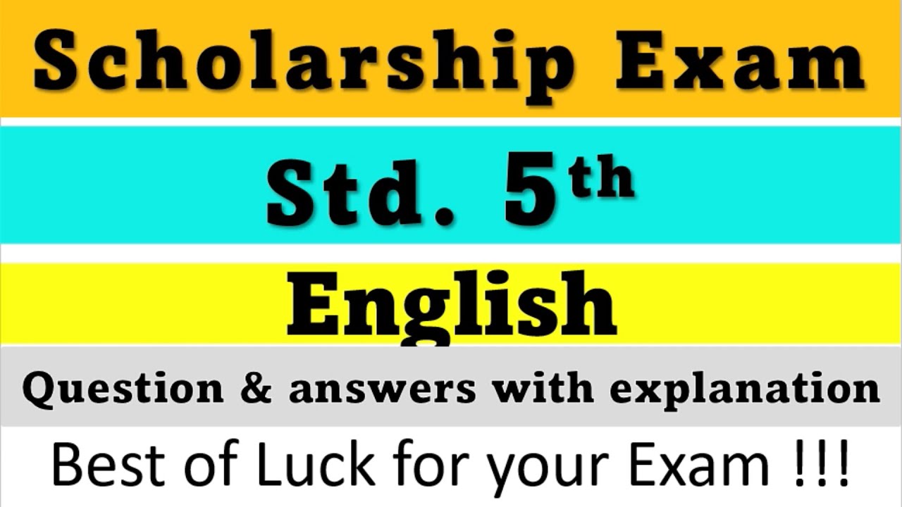 Watch video Scholarship Std 5th 2022 English Model Question Paper with Answer Explanation for Practice Now Scholarship Std 5th 2022 English Model Question Paper with Answer Explanation for Practice
