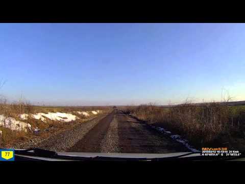 Driving from Cralovăţ village to the main road DJ572. Real sound.