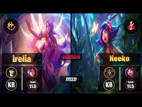 Roach IRELIA (Mid) [Conqueror] VS NEEKO - Grandmaster KR Patch 11.5