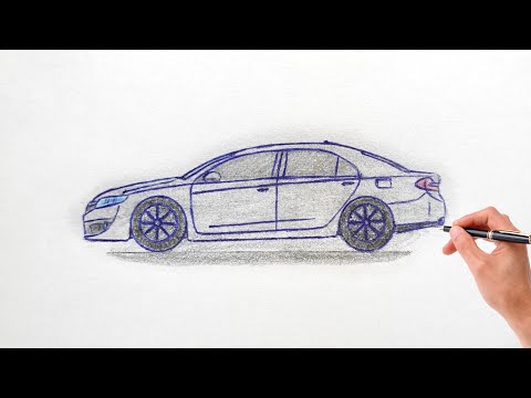 How to draw a TOYOTA CAMRY LE 2013 / drawing and coloring car