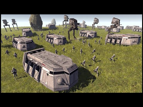 HUGE Imperial TROOP TRANSPORT Assault! - Men of War: Star Wars Mod Battle Simulator