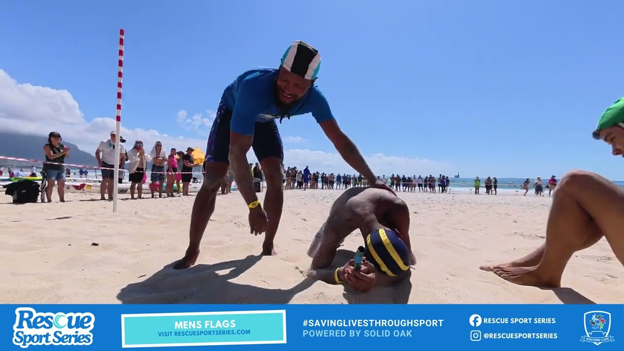 Mens Beach Flags | Lifesaving Sport | Milnerton | Cape Town | Rescue Sport Series