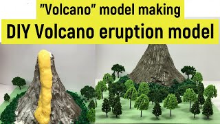 volcano working model - working model of volcano -  volcano experiment video - paper volcano