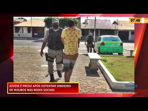 Jovem é preso no Piauí após ostentar dinheiro de roubos em redes sociais 29 10 2020