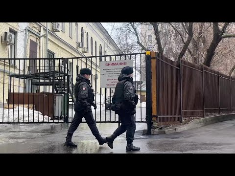 Security outside Moscow court where concert attack suspects going on trial | AFP