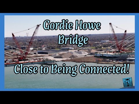 Witness the Spectacular Construction of the Gordie Howe Bridge from Above!