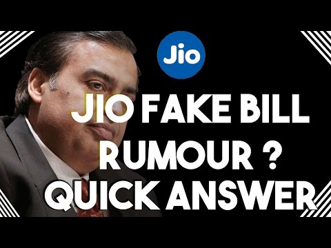 Rs. 27718 Bill from Jio ? Quick and Short Answer REAL or FAKE with PROOF