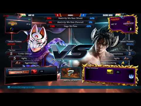 AD(kunimitsu) vs Ragingmode(kazuya) -Tekken7 RT10 - season 4)