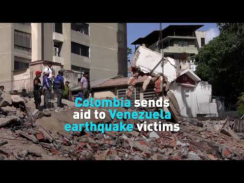 Colombia sends aid to Venezuela earthquake victims