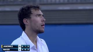 Jerzy Janowicz receives a Time Violation Warning followed by a Code Violation Warning