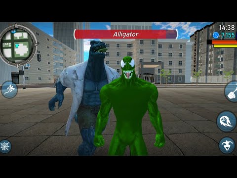 Amazing Venom Spiderman Game - Flying Venom Spider Vs Alligator | Android GamePlay