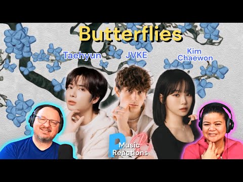 JVKE "Butterflies" ft. Taehyun (TxT) & Kim Chaewon (LeSserafim) (Official Audio ) Couple Reaction!