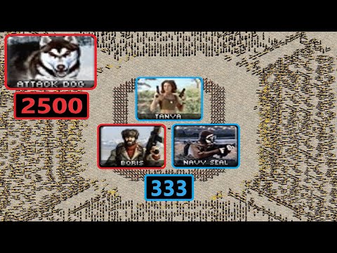 Tanya, Boris, SEAL surrounded by Dogs - Red Alert 2