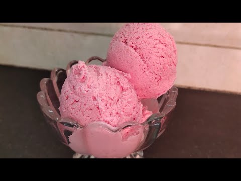 delicious strawberry ice cream at home 🍧🍨