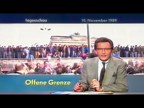 After the fall of the Berlin Wall: Tagesschau news program from November 10, 1989