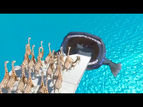 Real Size of the Bloop | Escape the Jaws of The Bloop - Animal Revolt Battle Simulator