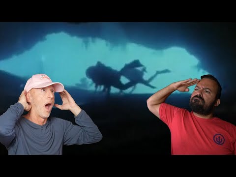 Divers React to Jacques Cousteau cave diving!