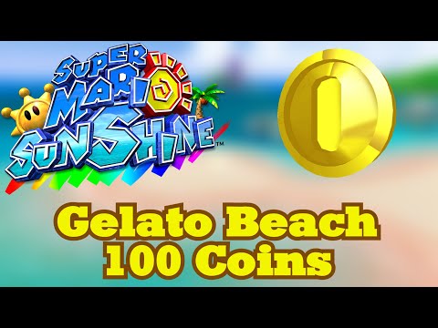 Super Mario Sunshine Playthrough - Gelato Beach 100 Coins