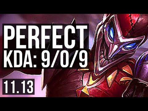 SHACO vs EVELYNN (JUNGLE) | 9/0/9, 1200+ games, 1.3M mastery, Legendary | BR Master | v11.13