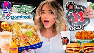 Eating NEW FAST FOOD MENU ITEMS For 24 HOURS!!