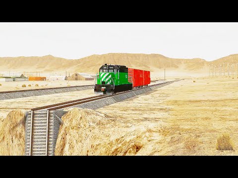 Train Rails Vs Deep water giant pit - BeamNG Drive | BeamNG Crash