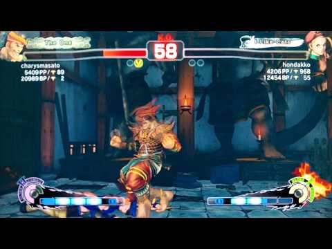 SSF4 AE:2012 charysmasato (Adon) vs hondakko (Cammy)