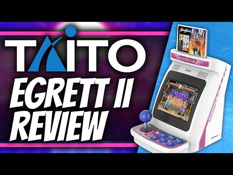 TAITO Egret II Limited Blue Edition Review! A Mini Arcade With Rotating Screen! 40 Games!