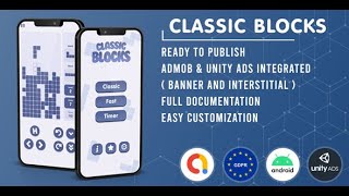 Classic Blocks Tetris | AdMob + GDPR + Unity Ads video preview