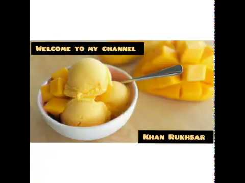 Mango Ice Cream Recipe || Homemade ice cream without condensed milk || Khan Rukhsar