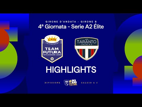 Cadi Antincendi Futura-New Taranto 6-5 | Goals and highlights | Matchday 4 | Serie A2 Elite 2025/...