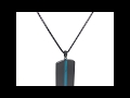 Thin Blue Line Dog Tag Necklace