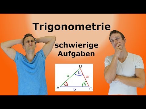 Trigonometrie - schwierige Anwendungsaufgaben + Lösungen
