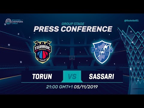 Polski Cukier Torun v Dinamo Sassari - Press Conference - Basketball Champions League 2019-20