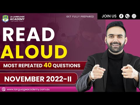 PTE Speaking Read Aloud | November 2022-II Exam Predictions | Language Academy PTE NAATI IELTS